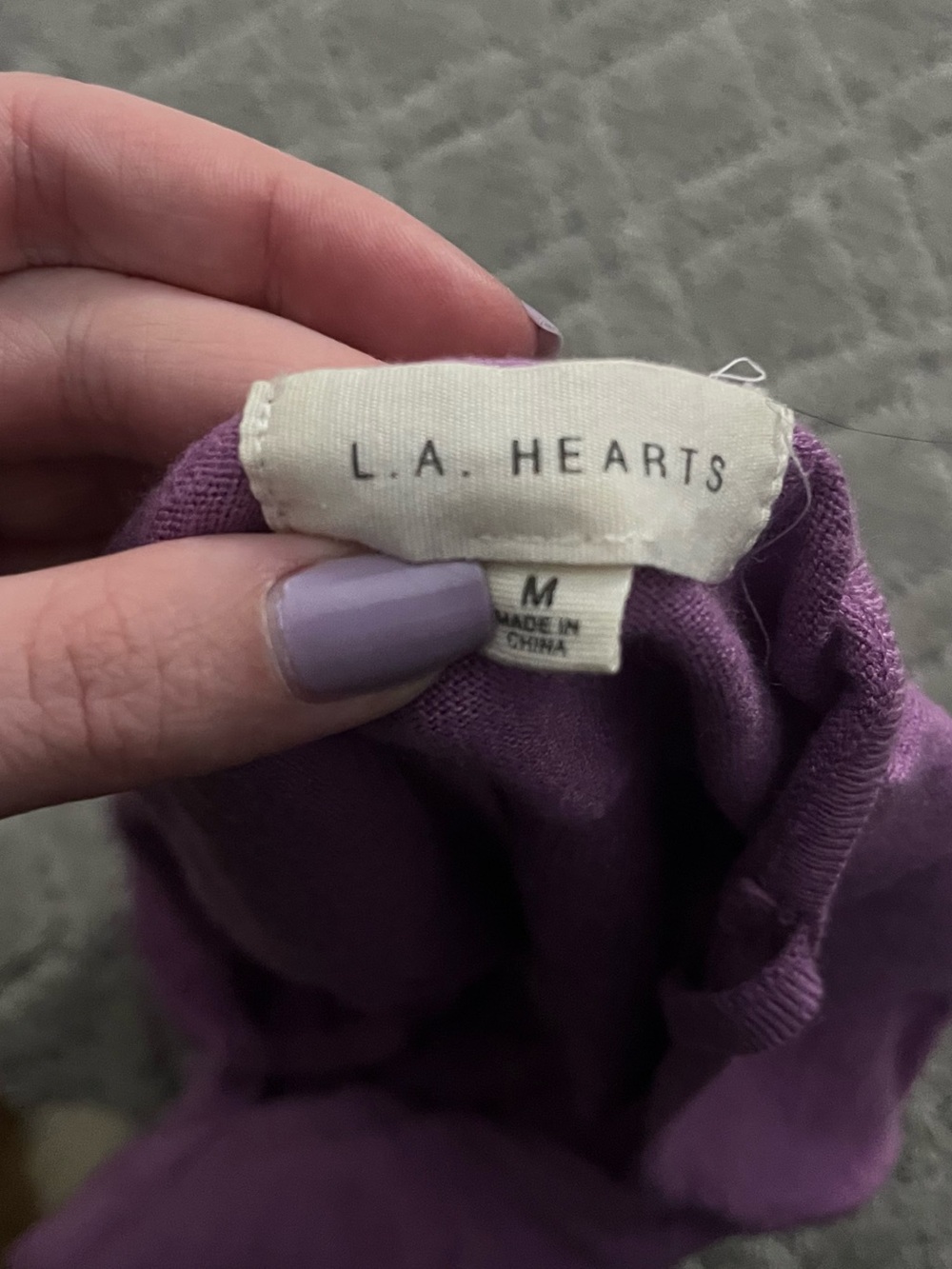 Purple Lace-Trim Cami Crop Top - Picture 4 of 6